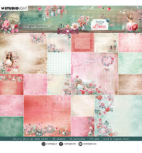 Studio Light JMA Designer Paper Pad Backgrounds Sending You Love nr.289 JMA-SYL-DPP289.