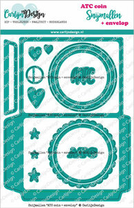 CarlijnDesign snijmallen ATC coin cirkels en envelop