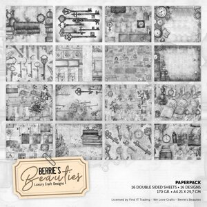 Paperpack - Berries Beauties - Black and White- A4 BBPPA410011