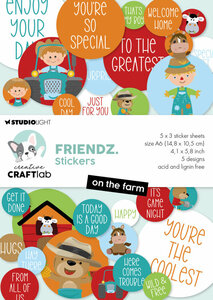 Studio Light - Creative Craftlab - Friendz - Sticker Paper Pad - On the Farm CCL-FR-STIC38