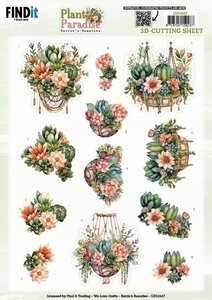 3D Cutting Sheet - Berries Beauties - Plant Paradise - Hanging Baskets CD12337