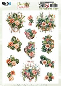 3D Push out Sheet - Berries Beauties - Plant Paradise - Hanging Baskets SB11024