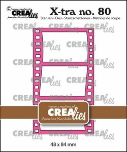 Crealies Xtra Filmstrip golvend verticaal CLXtra80 48x84mm