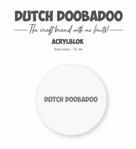 Dutch Doobadoo ATC Stempel Acrylblok cirkel 476.125.002 70 mm