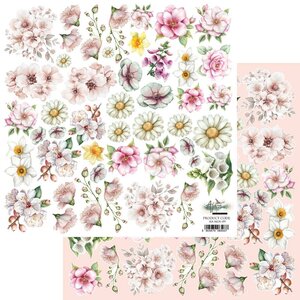 Art Alchemy Double-sided paper 30,5x30,5 cm Memory of Spring &ndash; Flowers &ndash; extras to cut, mirror print, 250 gsm