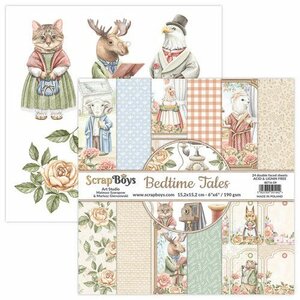 ScrapBoys Bedtime Tales paperpad 24 vl+cut out elements 15,2x15,2cm 
