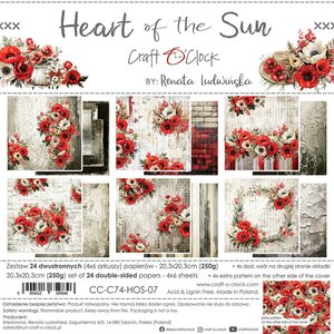 Craft O Clock Paper Pack 20x20 cm Heart of the Sun CC-C74-HOS-07