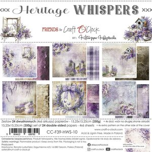 Craft O Clock Set of Papers 15x15 cm Heritage Whispers CC-F39-HWS-10