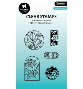 Studio Light Clear stamp Spring Labels Essentials nr.812 SL-ES-STAMP812