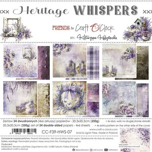 Craft O Clock Paper Pack 20x20 cm Heritage Whispers CC-F39-HWS-07