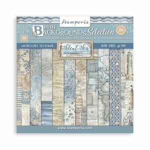 Stamperia Silent Sea Maxi Background Selection 30x30 cm Paper Pack (SBBL170)