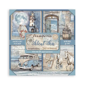 Stamperia Silent Sea 20x20 cm Paper Pack Maxi (Single Face) (SBBSXB12)