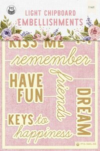 Piatek13 - Chipboard embellishments Stitched with love 08 (ENG) P13-SWL-55 