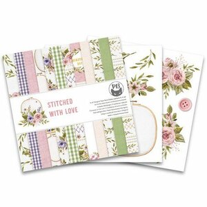 Piatek13 - Paper pad Stitched with love, 6x6&lsquo;&lsquo;