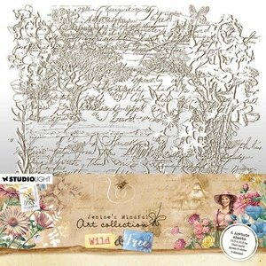 Studio Light Acetate Sheets White &amp; brown Wild &amp; Free nr.06 JMA-WAF-ACS06 203x203mm