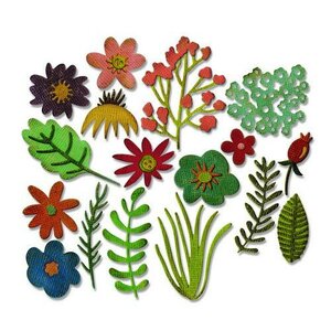Sizzix Thinlits Die Set 15PK - Funky Floral Tim Holtz&nbsp;662700&nbsp;
