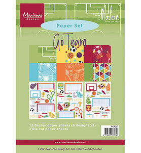 Marianne Design Paper Set Go team by Marleen PK9207