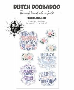 Dutch Doobadoo Dutch Sticker Floral Delight A5 Transparant 491.201.003