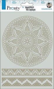 Pronty Chipboard mandala &amp; borders By Jolanda A5  by Jolanda 492.010.007Pronty Chipboard mandala &amp; borders By Jolanda A