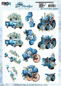 3D Cutting Sheet - Berries Beauties - Blue Meadow - Transport