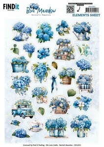 Cutting Sheet - Berries Beauties - Blue Meadow - Small Elements