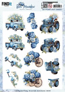 3D Pushout Sheet - Berries Beauties - Blue Meadow - Transport