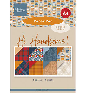 Marianne Design Paperpad Hi Handsome! - A4 paper pad PK9208