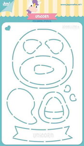 Joy! polybesa stencil Jocelijne eenhoorn 6002/0893