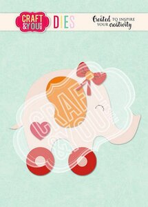 Craft&amp;You Cutting Die Olifant - Baby Toy CW109