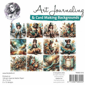Art Journaling &amp; Card Making Backgrounds Set Steampunk 99080/010