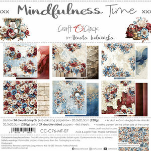 Craft O Clock Paper Pack 20x20 cm Mindfullness Time&nbsp;CC-C76-MT-07