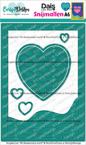 CarlijnDesign snijmallen A6 Zeemeermin hart&nbsp;CDSN-0311