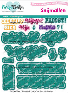CarlijnDesign snijmallen Biertje wijntje&nbsp;CDSN-0315