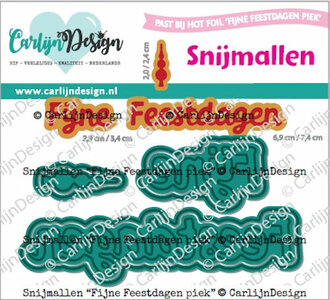 CarlijnDesign snijmallen Fijne Feestdagen piek&nbsp;CDSN-0319