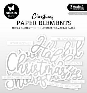 Studio Light Paper Elements Silver Sentiments Essentials nr.15 SL-ES-PE15 140x150x2mm