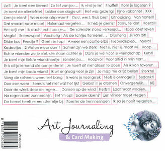 Art Journaling Stickervel 15x21 cm Nederlandse teksten (1 vel) 99082/002