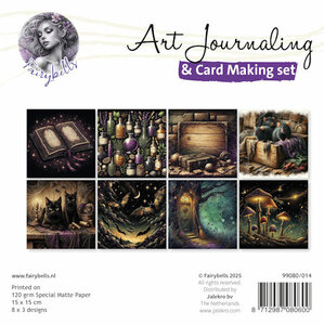 Art Journaling &amp; Card Making Backgrounds Set Heksen 99080/014