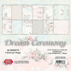 Craft&amp;You Dream Ceremony Small Paper Pad 6x6 36 vel&nbsp;&nbsp;CPB-DC15