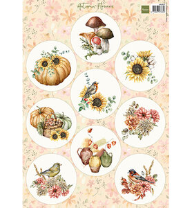 Marianne Design Knipvel A4, Autumn Flowers VK9637