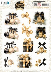 3D Pushout Sheet - Berries Beauties - Golden Whisper - Presents SB10989