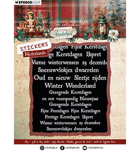 Studio Light Black, red &amp; green - Dutch Festive Nostalgia nr.24 JMA-FN-STIC24