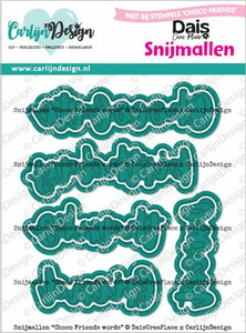 CarlijnDesign snijmallen Choco Friends words CDSN-0333