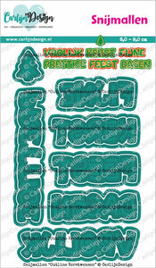 CarlijnDesign snijmallen Outline kerstwensen CDSN-0326