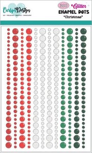 CarlijnDesign Glitter Enamel Dots Christmas (300pcs) CDED-0010