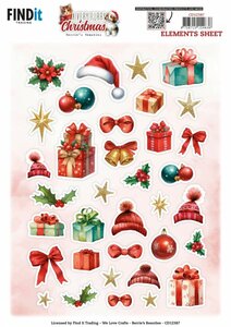 Cutting Sheet - Berries Beauties - A Very Furry Christmas - Small Elements CD12387