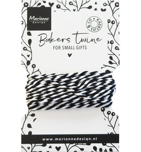 Marianne Design Bakers twine - black/white CA3212