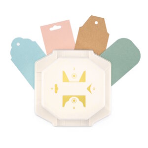 Vaessen Creative &bull; 4-in-1 Hoekpons Klassieke Labels 2137-134