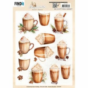 3D Cutting Sheet - Berries Beauties - Cosy WInter - Cosy Drinks