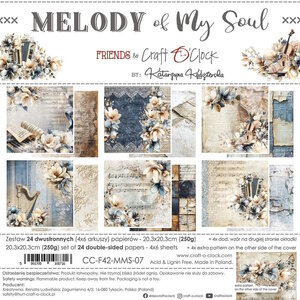 Craft O Clock Paper Pack 20x20 cm Melody of my Soul CC-F42-MMS-07