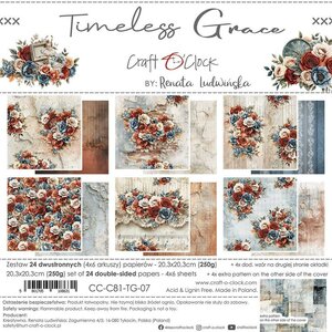 Craft O Clock Paper Pack 20x20 cm Timeless Grace CC-C81-TG-07